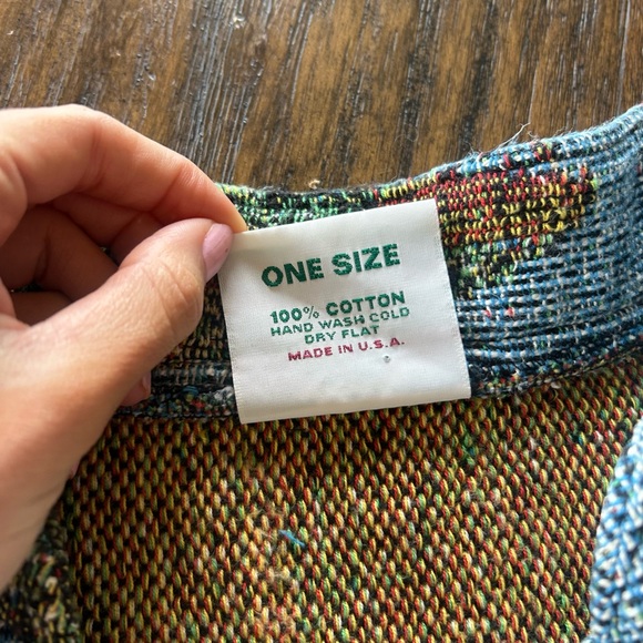 Sugar Street Weavers VTG 80 Cottagecore Boho Tapestry Hot Air Balloon Art Jacket - Picture 4 of 9